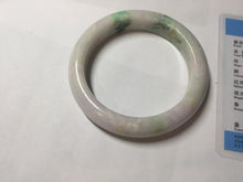 Load image into Gallery viewer, 59.5mm 100% Natural type A sunny green purple white Jadeite Jade bangle PE46-5504
