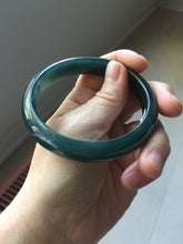 Load image into Gallery viewer, 59.8mm Certified Type A 100% Natural dark green/blue/gray/black Guatemala Jadeite bangle PJ140-1483
