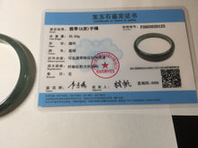 Load image into Gallery viewer, 58.6mm Certified Type A 100% Natural dark green/blue/gray/black with flying snow Guatemala Jadeite bangle BS155-0123
