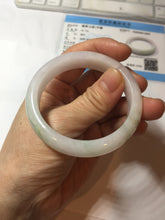 Load image into Gallery viewer, 50.5mm certified 100% natural Type A light green/purple/white jadeite jade bangle AA115-1047
