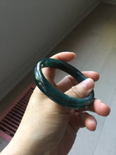 Load image into Gallery viewer, 59.8mm Certified Type A 100% Natural dark green/blue/gray/black Guatemala Jadeite bangle PJ140-1483

