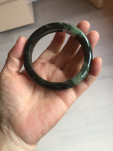 Load image into Gallery viewer, 58.5mm Certified 100% natural Type A dark green/black jadeite bangle PD30-9770
