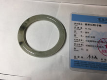 Load image into Gallery viewer, 51.5mm certified 100% natural Type A light green yellow with floating seaweed round cut jadeite jade bangle BM64-6613
