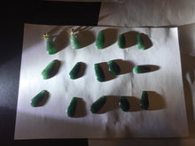 Load image into Gallery viewer, 100% Natural type A dark green gray black Guatemala Jadeite Jade thin blessed melon pendant PA210
