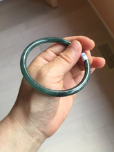 Load image into Gallery viewer, 59mm Certified Type A 100% Natural dark green/blue/gray Guatemala slim round cut Jadeite bangle PA156-8848
