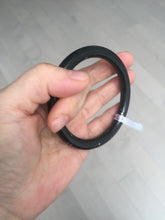 Load image into Gallery viewer, 58.5mm 100% Natural dark green/black meteorite Stellar Night sky round cut nephrite bangle HF105-8794
