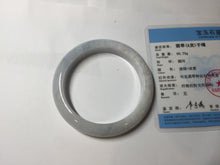 Load image into Gallery viewer, 59.8mm Certificated Type A 100% Natural White purple gray Jadeite Jade bangle AA116-8440
