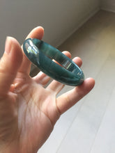 Load image into Gallery viewer, 59mm Certified Type A 100% Natural dark green/blue/gray/black Guatemala Jadeite bangle PJ139-1480
