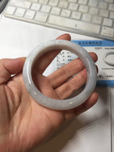Load image into Gallery viewer, 59.8mm Certificated Type A 100% Natural White purple gray Jadeite Jade bangle AA116-8440
