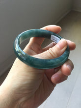 Load image into Gallery viewer, 59mm Certified Type A 100% Natural dark green/blue/gray/black Guatemala Jadeite bangle PJ139-1480
