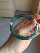 Load image into Gallery viewer, 58.8mm Certified Type A 100% Natural dark green/blue/gray/black Guatemala Jadeite bangle PD217-2323
