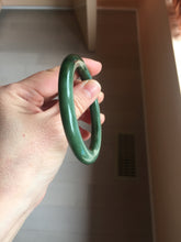 Load image into Gallery viewer, 54.8mm Certified 100% Natural Deep Pine Green/Black "Serene Ember Forest" Nephrite (red-skin nephrite 红皮碧玉) Bangle HT168-17-6188
