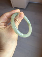 Load image into Gallery viewer, 51.5mm certified 100% natural Type A light green yellow with floating seaweed round cut jadeite jade bangle BM64-6613
