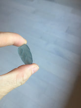 Load image into Gallery viewer, 100% natural type A icy watery light green blue gray Guatemala jadeite leaf pendant PD5

