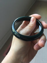 Load image into Gallery viewer, 55.6mm Certified Type A 100% Natural dark green/blue/gray/black Guatemala Jadeite bangle PJ138-1474
