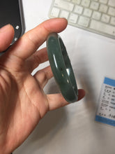 Load image into Gallery viewer, 59mm Certified Type A 100% Natural icy watery dark green/blue/gray/black Guatemala Jadeite bangle BS156-0131
