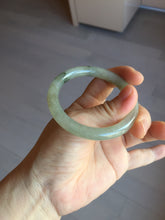 Load image into Gallery viewer, 51.5mm certified 100% natural Type A light green yellow with floating seaweed round cut jadeite jade bangle BM64-6613
