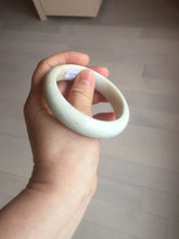 Load image into Gallery viewer, 56.5mm Certified Type A 100% Natural white/ green Jadeite Jade bangle PA4-3501 ($29.99 group)
