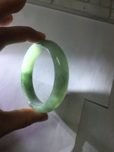 Load image into Gallery viewer, 56.8mm Certified 100% natural Type A oily dark green/ gray (老油青) jadeite jade bangle PD114
