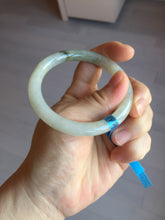 Load image into Gallery viewer, 53.3mm certified 100% natural Type A light green yellow with floating seaweed round cut jadeite jade bangle BM63-6612
