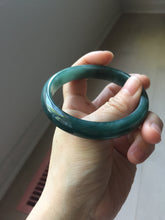 Load image into Gallery viewer, 60.5mm Certified Type A 100% Natural dark green/blue/gray/black Guatemala Jadeite bangle PJ136-1477
