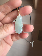 Load image into Gallery viewer, 100% natural type A icy watery light green blessed melon Jadeite Jade pendant AZ192
