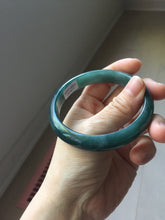 Load image into Gallery viewer, 60.5mm Certified Type A 100% Natural dark green/blue/gray/black Guatemala Jadeite bangle PJ136-1477
