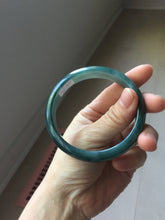 Load image into Gallery viewer, 60.5mm Certified Type A 100% Natural dark green/blue/gray/black Guatemala Jadeite bangle PJ136-1477
