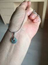 Load image into Gallery viewer, 9.8-10mm 100% natural type A blue/green/yellow/gray Guatemala Jadeite Jade small safe and sound donuts button pendant group BP61 (add-on items)
