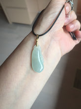 Load image into Gallery viewer, 100% natural type A icy watery light green blessed melon Jadeite Jade pendant AZ192
