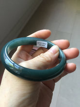 Load image into Gallery viewer, 60.6mm Certified Type A 100% Natural dark green/blue/gray/black Guatemala Jadeite bangle PJ135-1486
