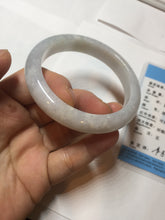 Load image into Gallery viewer, 54mm Certified type A 100% Natural light green white Jadeite bangle PB198-6655
