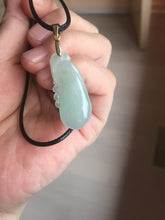 Load image into Gallery viewer, 100% natural type A icy watery light green blessed melon Jadeite Jade pendant AZ192
