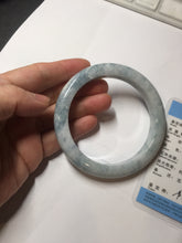 Load image into Gallery viewer, 62.8mm Certificated Type A 100% Natural White blue Jadeite Jade bangle AA118-8435
