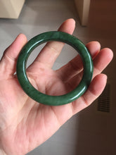 Load image into Gallery viewer, 54.8mm Certified 100% Natural Deep Pine Green/Black "Serene Ember Forest" Nephrite (red-skin nephrite 红皮碧玉)  Bangle HT168-12-6184

