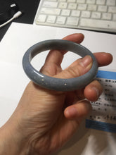 Load image into Gallery viewer, 60mm Certified Type A 100% Natural purple/gray/black Guatemala Jadeite bangle PF65-0428
