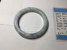 Load image into Gallery viewer, 62.8mm Certificated Type A 100% Natural White blue Jadeite Jade bangle AA118-8435
