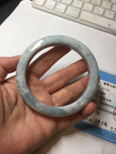 Load image into Gallery viewer, 62.8mm Certificated Type A 100% Natural White blue Jadeite Jade bangle AA118-8435

