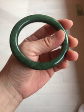 Load image into Gallery viewer, 54.8mm Certified 100% Natural Deep Pine Green/Black "Serene Ember Forest" Nephrite (red-skin nephrite 红皮碧玉)  Bangle HT168-12-6184
