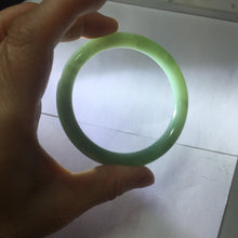 Load image into Gallery viewer, 56mm Certified 100% natural Type A oily dark green/ gray (老油青) round cut jadeite jade bangle PD115

