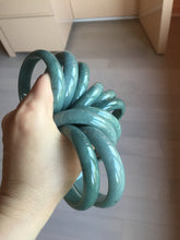 Load image into Gallery viewer, Sale! 53-54mm Certified type A 100% Natural dark green/blue/black/gray Guatemala  Jadeite bangle group GL32

