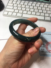 Load image into Gallery viewer, 57mm Certified Type A 100% Natural dark green/blue/gray/black Guatemala Jadeite bangle PJ137-1485
