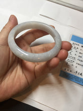 Load image into Gallery viewer, 54mm Certified type A 100% Natural light green white Jadeite bangle PB198-6655
