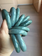 Load image into Gallery viewer, Sale! 53-54mm Certified type A 100% Natural dark green/blue/black/gray Guatemala  Jadeite bangle group GL32
