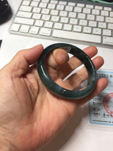 Load image into Gallery viewer, 57mm Certified Type A 100% Natural dark green/blue/gray/black Guatemala Jadeite bangle PJ137-1485
