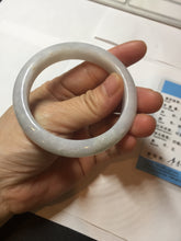 Load image into Gallery viewer, 54mm Certified type A 100% Natural light green white Jadeite bangle PB198-6655
