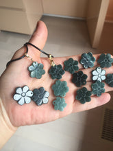 Load image into Gallery viewer, 100% Natural type A blue green gray black Guatemala jadeite Frost Blossom Pendant group AZ193 Add on item
