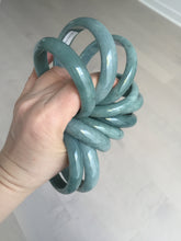 Load image into Gallery viewer, Sale! 53-54mm Certified type A 100% Natural dark green/blue/black/gray Guatemala  Jadeite bangle group GL32
