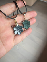 Load image into Gallery viewer, 100% Natural type A blue green gray black Guatemala jadeite Frost Blossom Pendant group AZ193 Add on item
