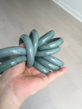 Load image into Gallery viewer, Sale! 53-54mm Certified type A 100% Natural dark green/blue/black/gray Guatemala  Jadeite bangle group GL32
